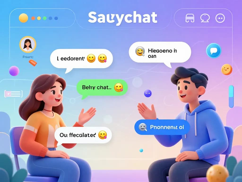 spicychat interactive AI conversation with animated characters and vibrant chat interface