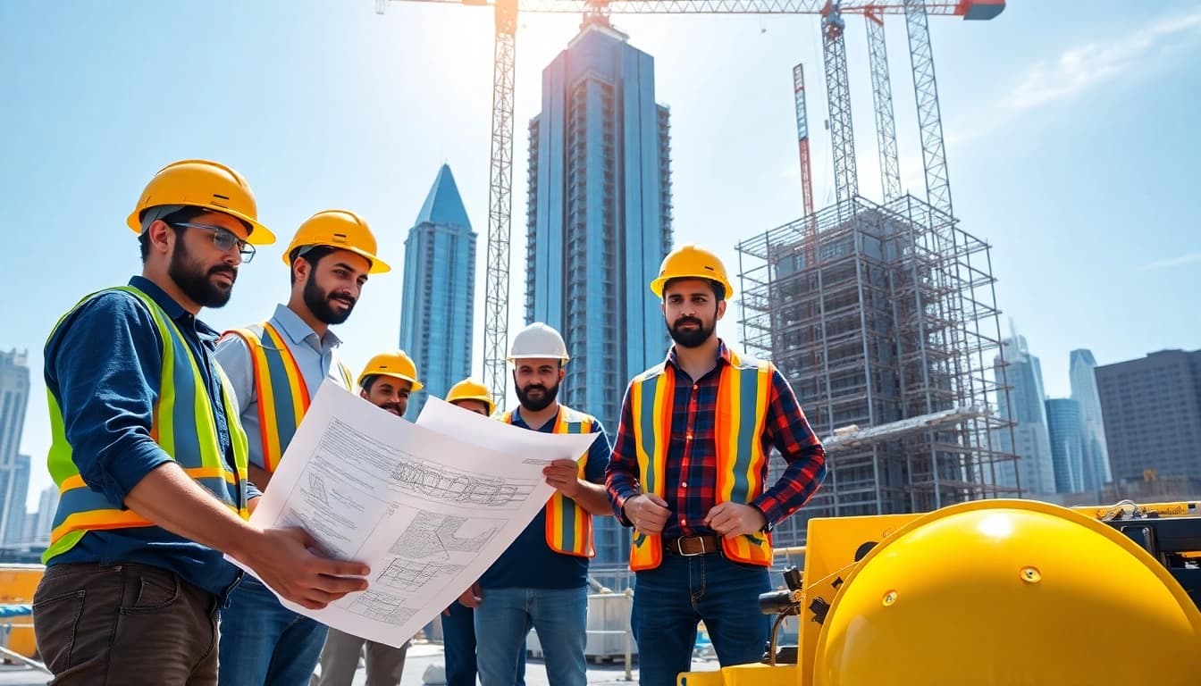 New York Commercial General Contractor supervising a vibrant construction project in the city.