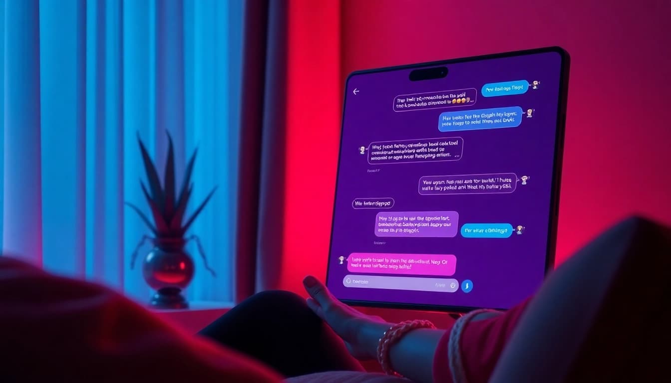 Engaging user interaction with the best NSFW AI chatbots set in a modern digital space.