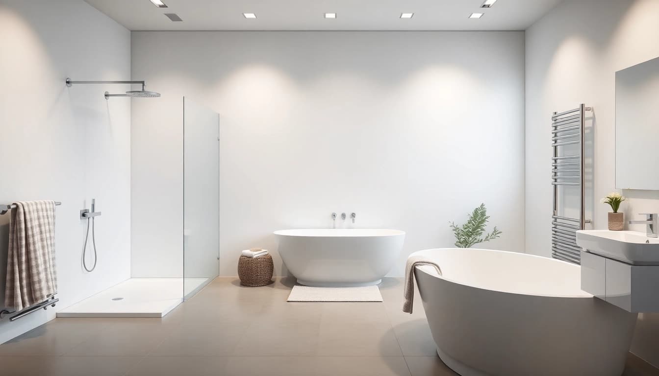Sonni sanitär präsentiert elegante Badprodukte in einem harmonischen Badezimmer-Setting.