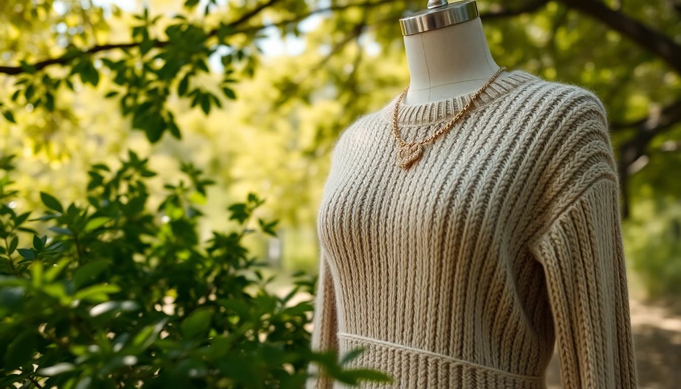 Discover artisanal clothing showcased at https://www.ound-ound.com in a serene natural setting.