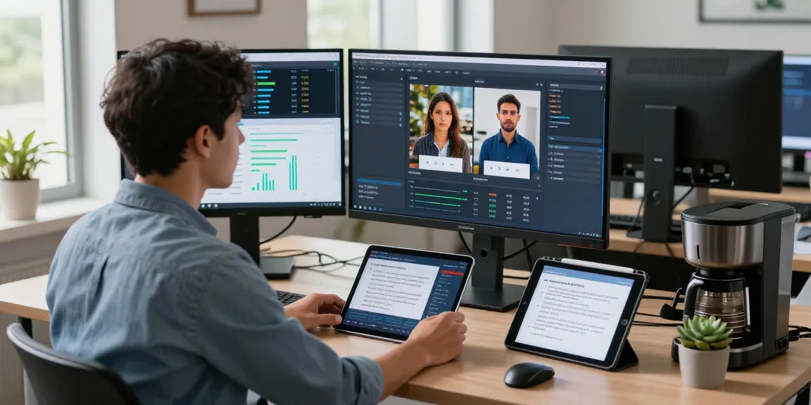 Data scientist analyzing performance metrics of an ai image detector in a modern tech workspace, highlighting advanced AI detection capabilities.