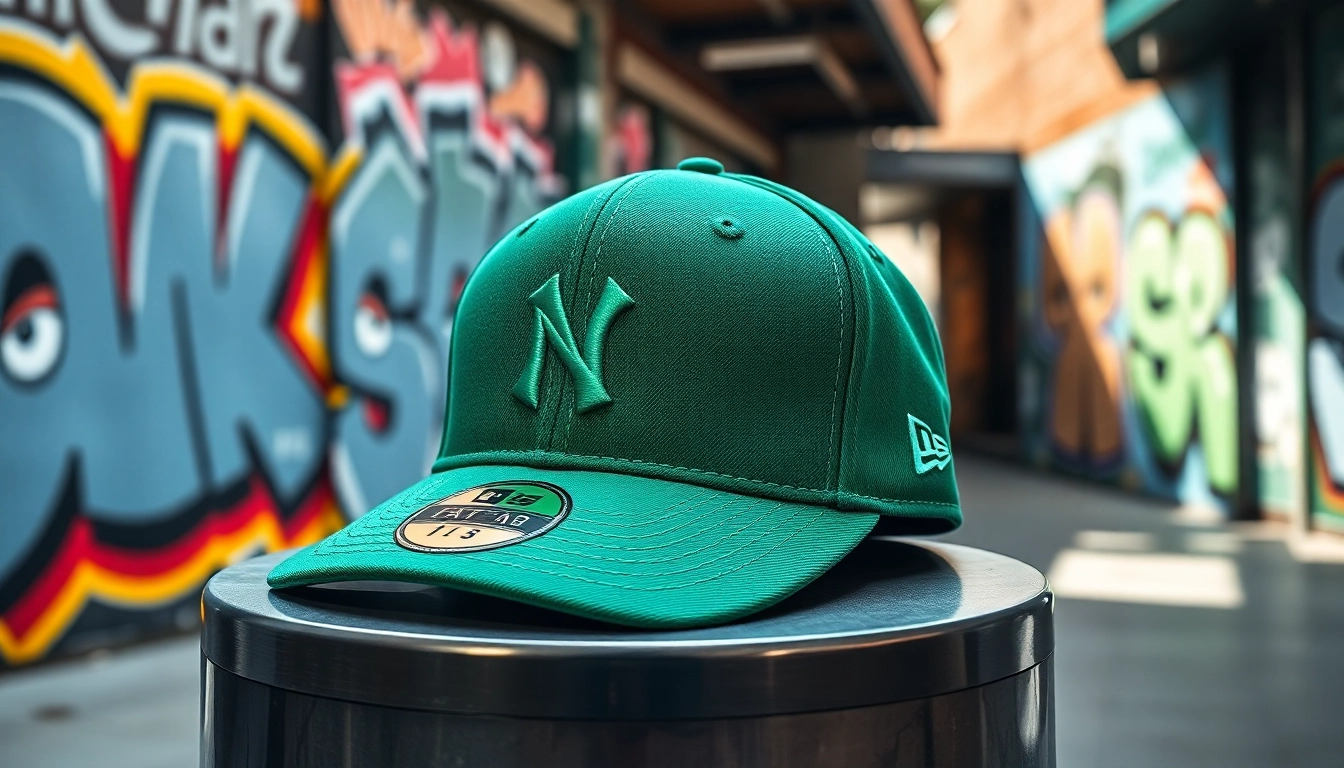 Coloca gorras new era verde para resaltar tu estilo urbano con un diseño moderno y vibrante.