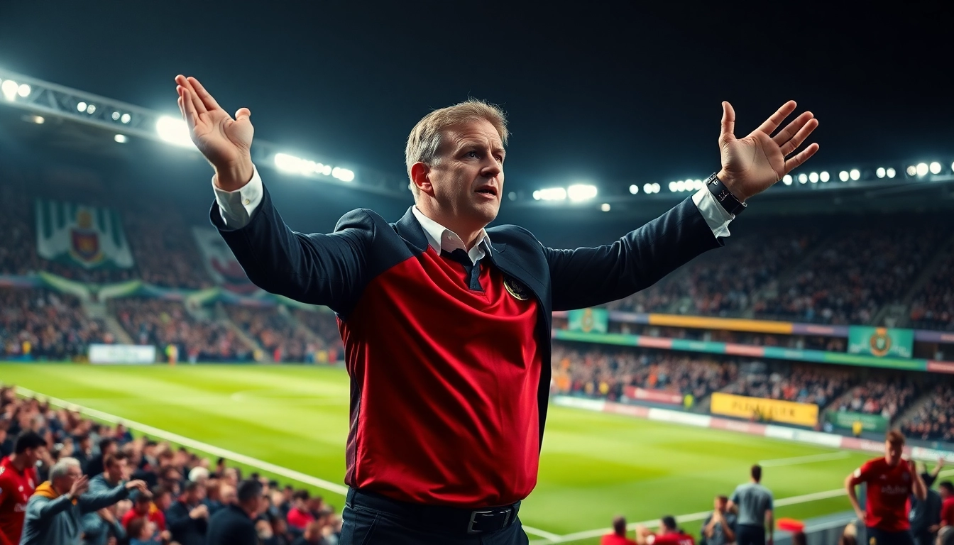 Chris Wilder coaching from the sidelines during a match at https://diknews.co.uk/chris-wilder/ showcasing intense strategy.