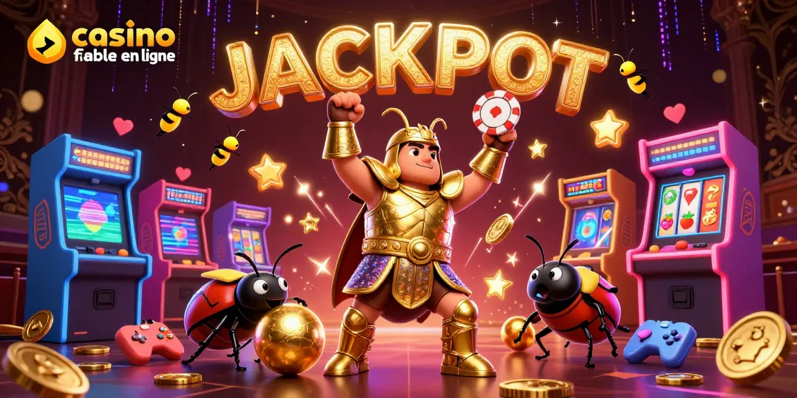 Visualisez votre victoire avec un casino fiable en ligne, 3D illustrant un scarabée en armure.