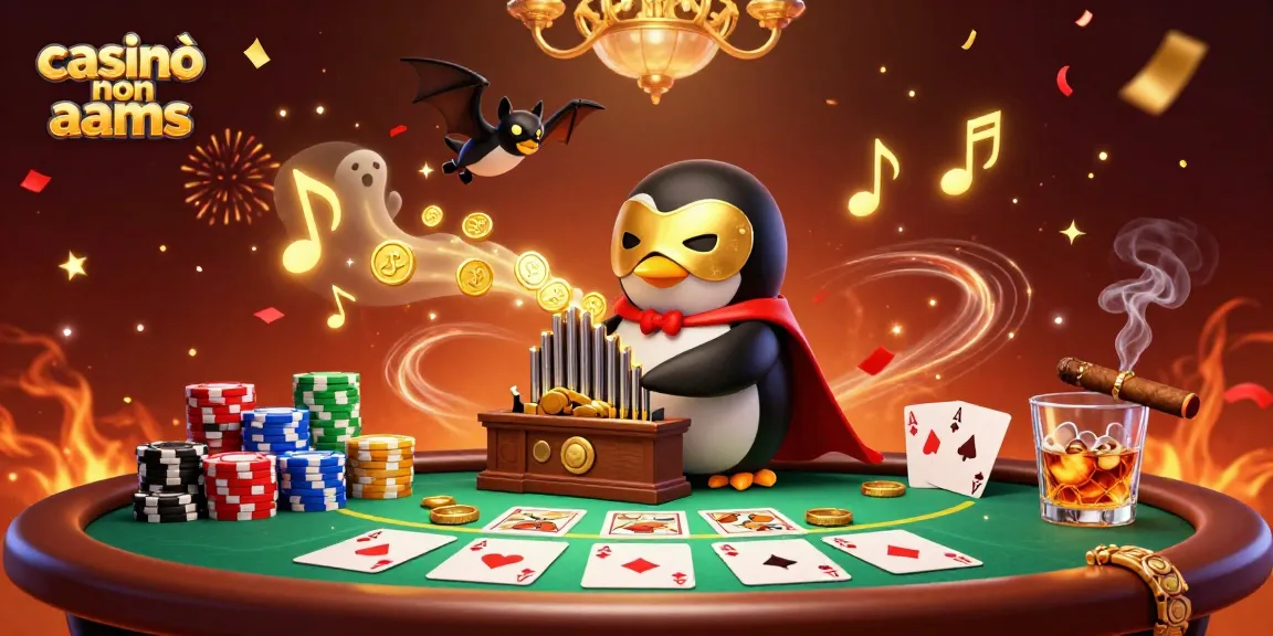 Vivi l'emozione dei casinò non aams con un pinguino fantasma e un'atmosfera festosa