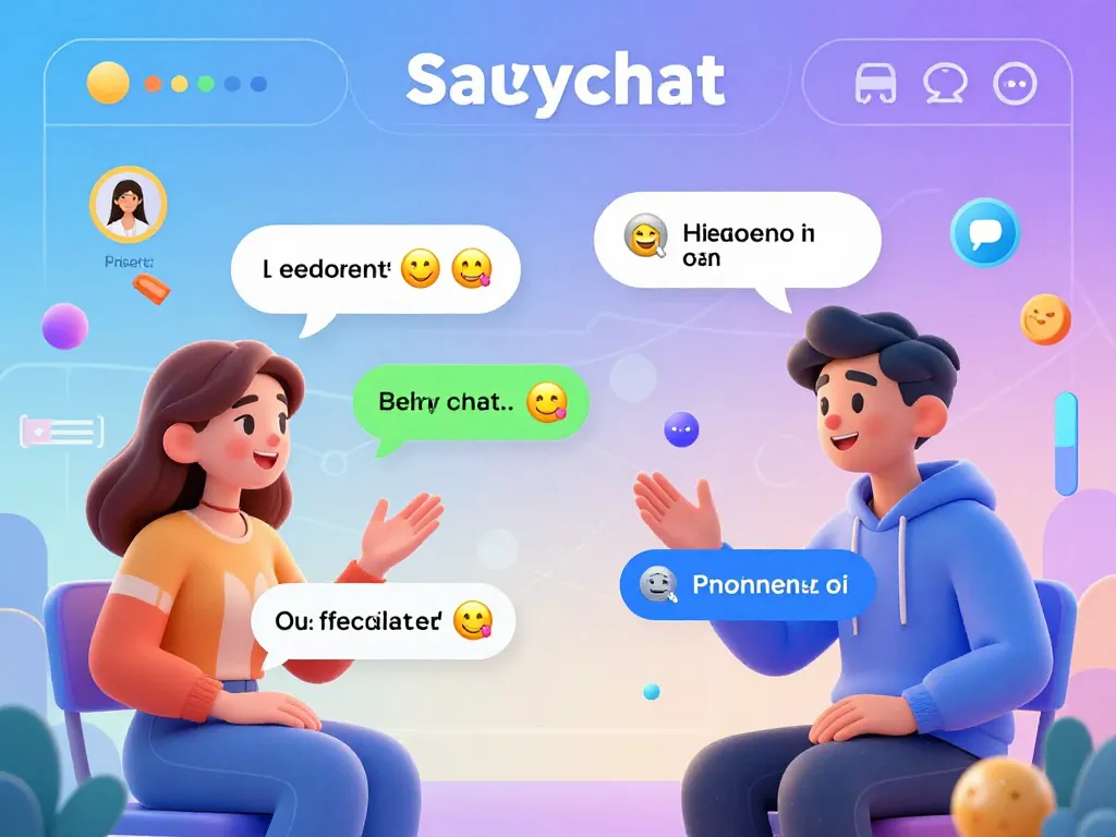 spicychat interactive AI conversation with animated characters and vibrant chat interface