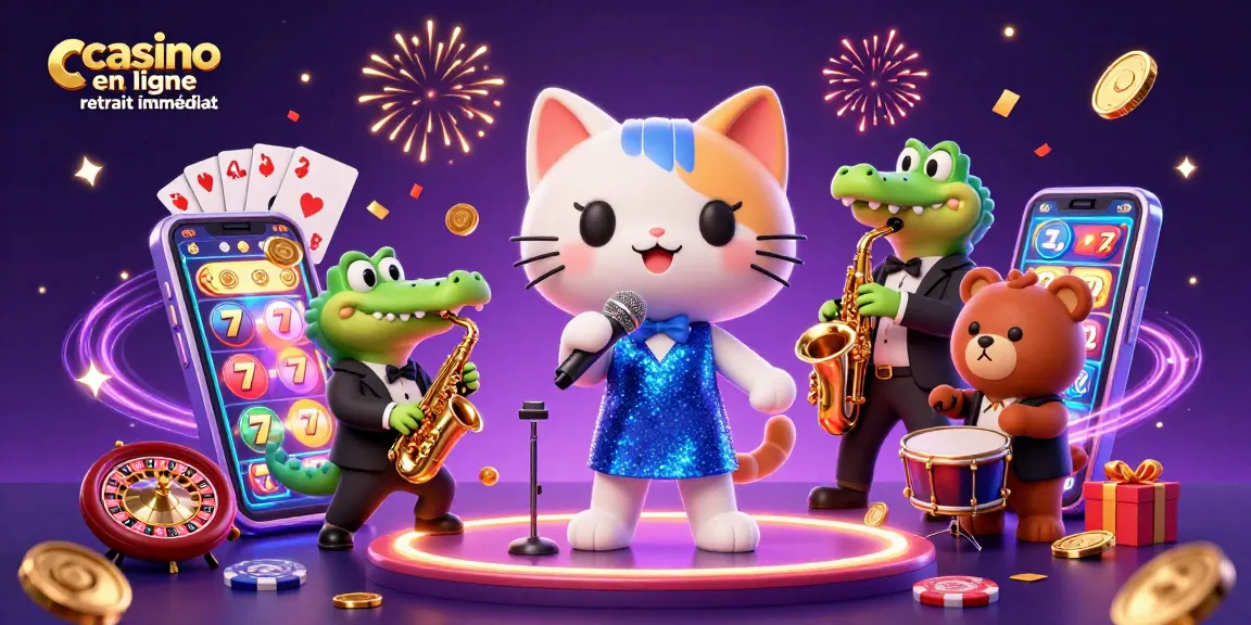 Profitez de l'ambiance d'un casino en ligne retrait immédiat avec des personnages animés et des éléments de jeu captivants.