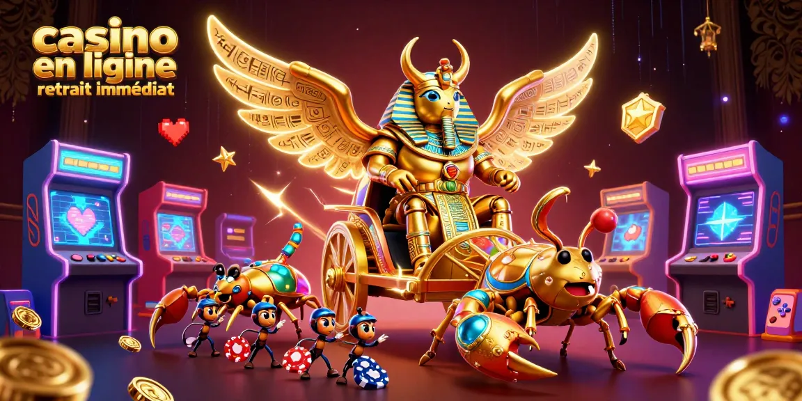 Découvrez les avantages du casino en ligne retrait immédiat avec une illustration dynamique, mettant en valeur des gains rapides.