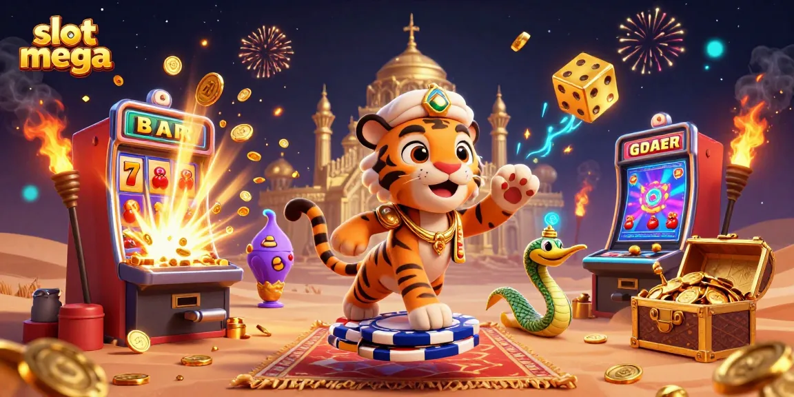 Experience thrilling games with slot mega's vibrant jackpot excitement and colorful casino elements.