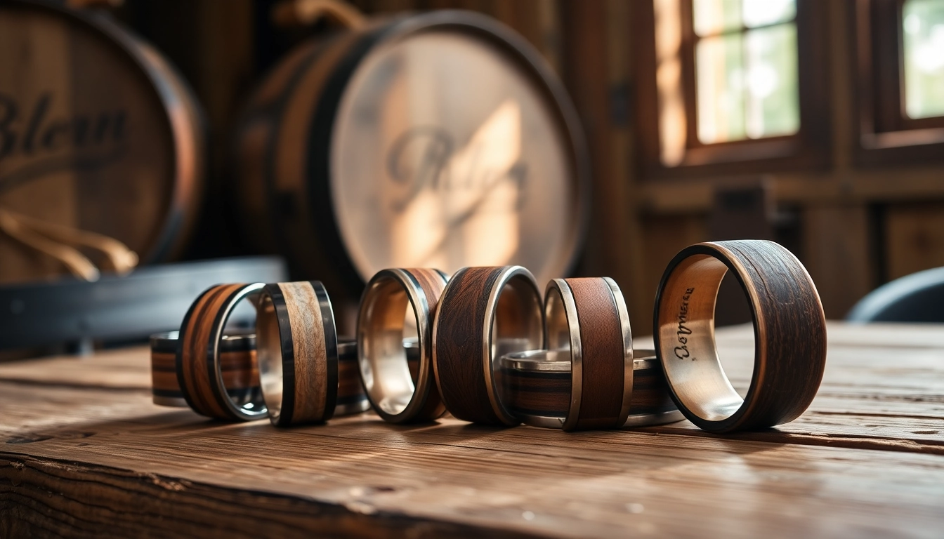 Uniquely Crafted Whiskey Barrel Wedding Bands for Your Special Day