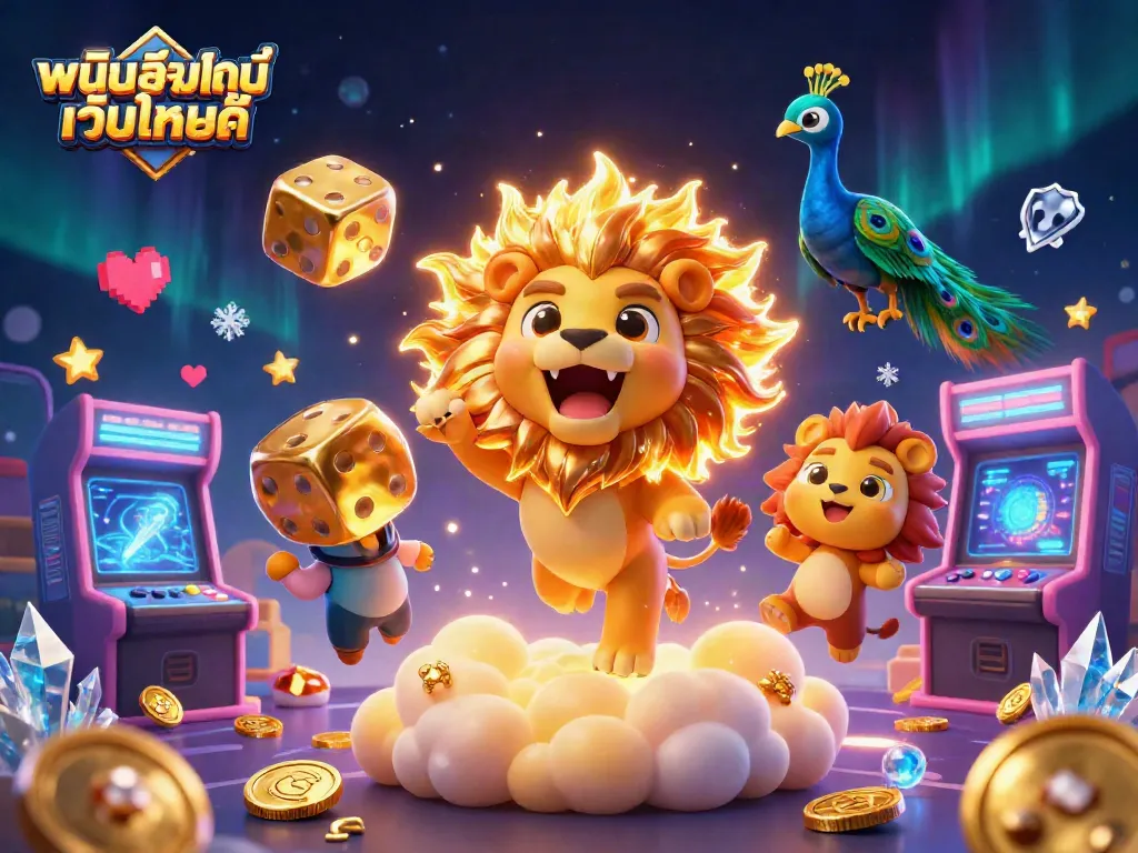 เล่นพนันออนไลน์ เว็บไหนดี มีความสนุกสนานและบรรยากาศที่สดใสในภาพการ์ตูน 3D