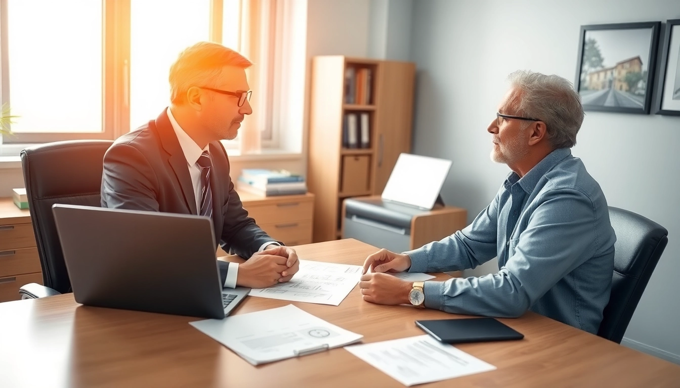 Clearwater truck accident attorney advising a client in a professional office setting.