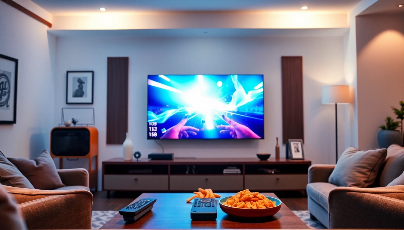 Engaging smarter iptv streaming setup with cozy living room atmosphere.