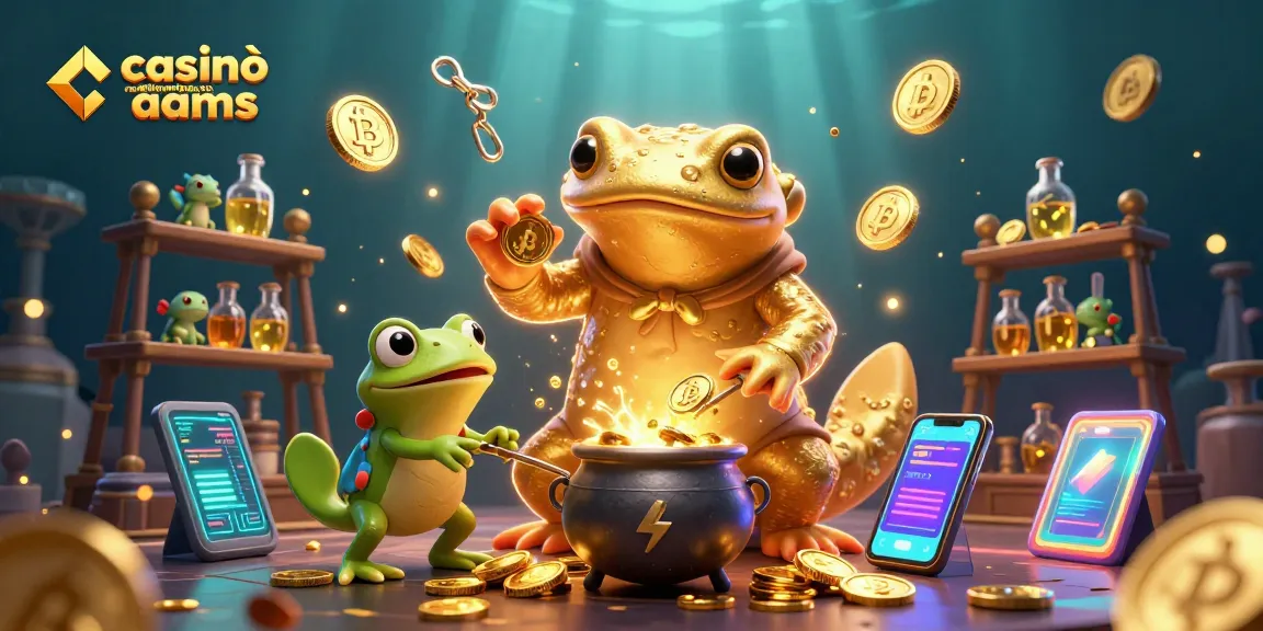 Casinò online non AAMS: Illustrazione 3D ricca di dettagli con alchimista e monete d'oro