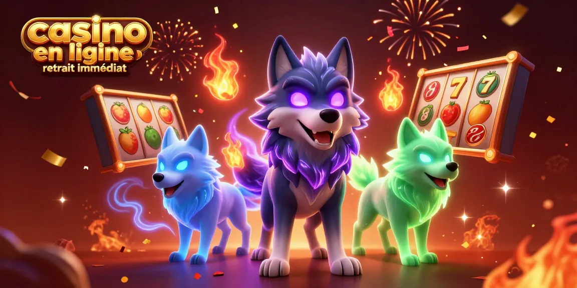 Vivez l'excitation du casino en ligne retrait immédiat avec des loups spectres et des symboles de jackpot éclatants.