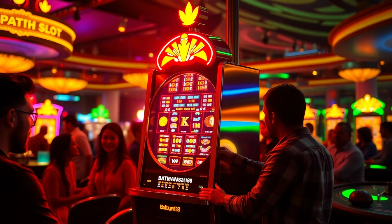 Permainan batman138 slot yang mengasyikkan di tengah suasana kasino yang ramai.