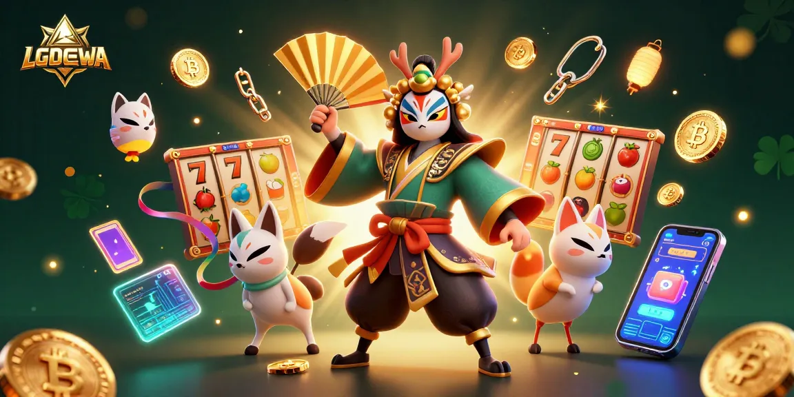 Spin slots and win with LGODEWA’s thrilling jackpot potential represented in vibrant 3D art.