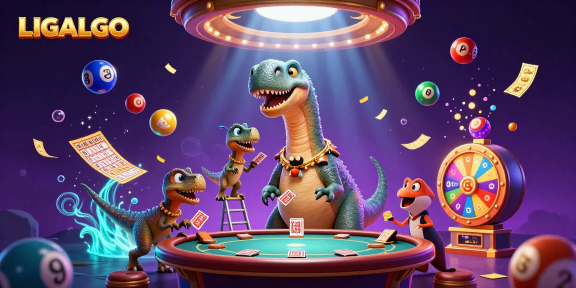 LIGALGO entertains with vibrant gameplay featuring a massive brontosaurus in a casino.