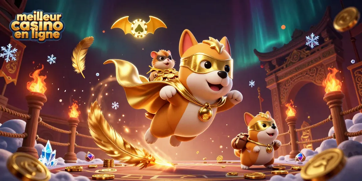 Faites le plein de gains avec le meilleur casino en ligne, animé par un chien super-héros et ses pièces d'or.