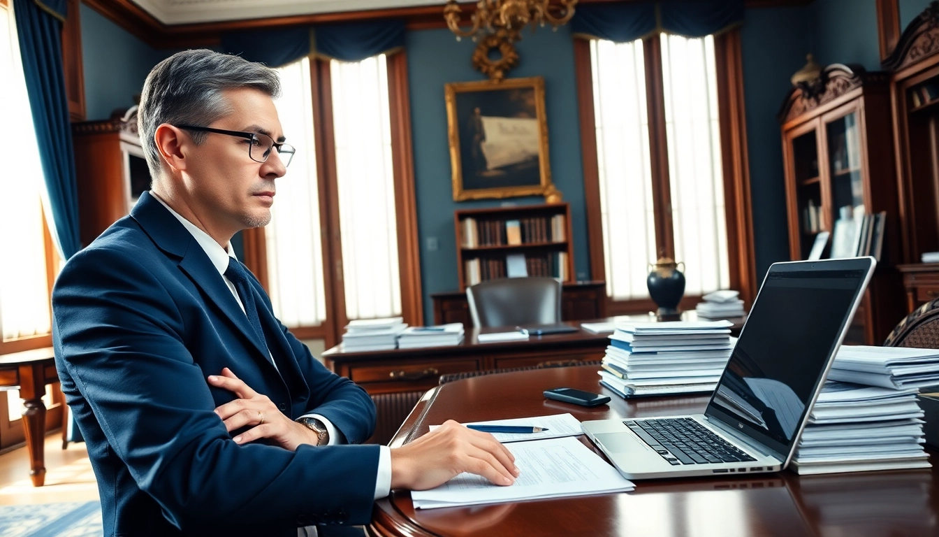 Traducteur italien certifié travaillant avec diligence dans un cadre de bureau professionnel.