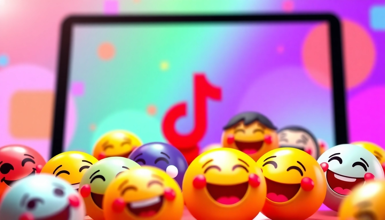 Engaging visual featuring TikTok emojis showcasing creativity and expression.