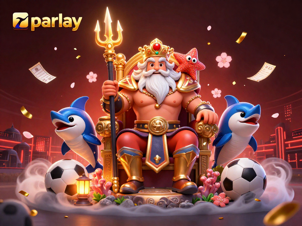 Experience thrilling parlay betting with vibrant characters and dynamic casino elements in this engaging illustration.