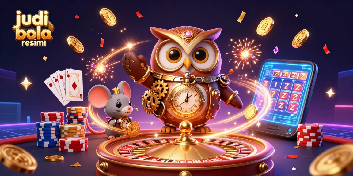 Join the thrilling action of judi bola resmi with a captivating 3D scene full of vibrant casino elements and exciting energy.