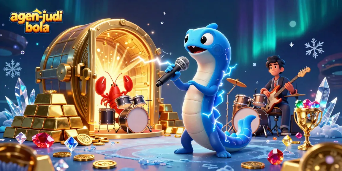 Experience the thrill of agen-judi-bola with an electric eel DJ showcasing an underwater casino spectacle.