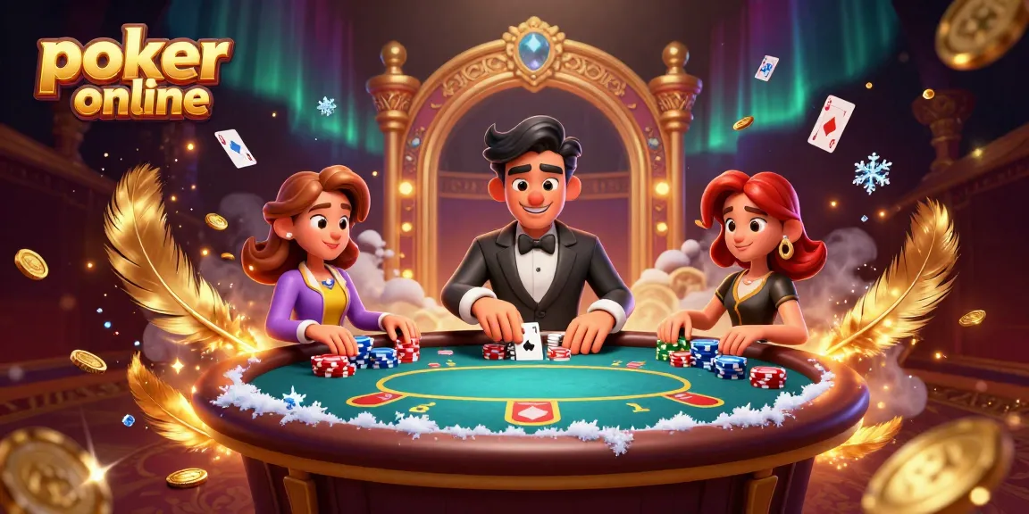 Découvrez des parties de poker en ligne passionnantes avec des jetons d'or et des cartes sur un fond lumineux.