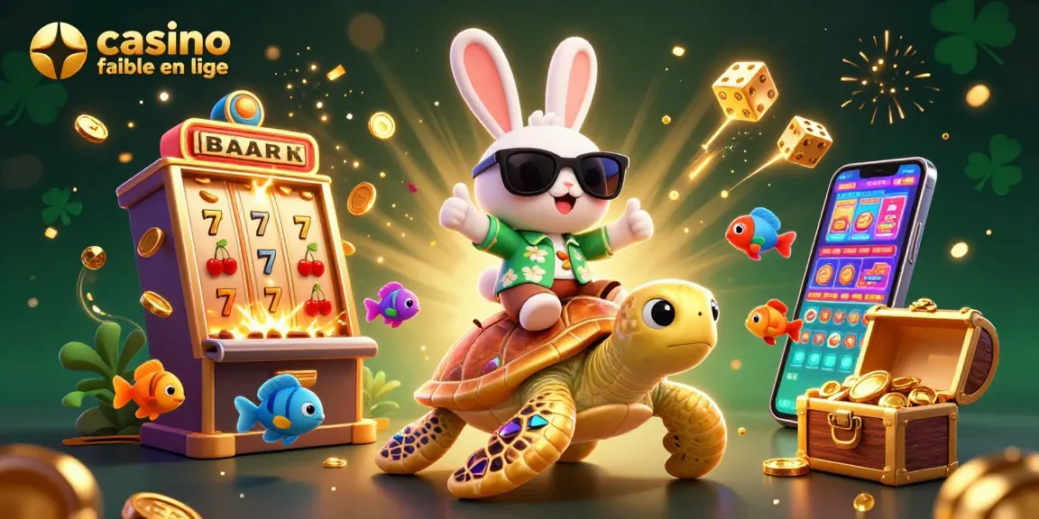 Plongée dans un casino fiable en ligne avec un charmant lapin chanceux et une tortue dorée.
