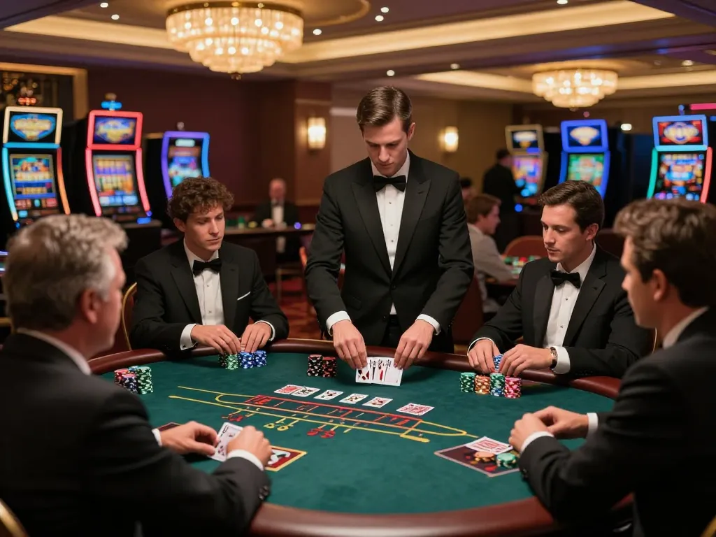 Experience thrilling gameplay as new members enjoy bonus new member rewards at a vibrant blackjack table.