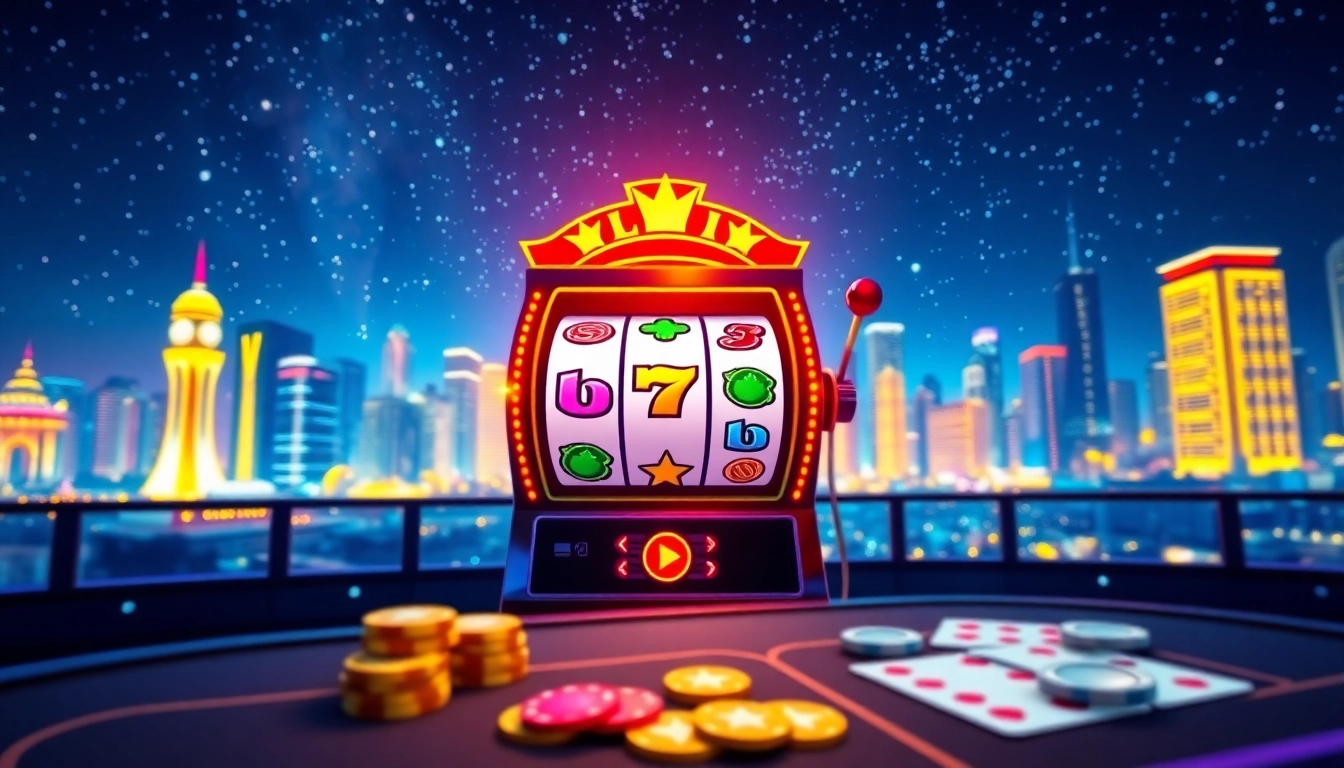 Menampilkan bandar togel resmi slot dengan tema kasino online yang berwarna-warni dan menarik.