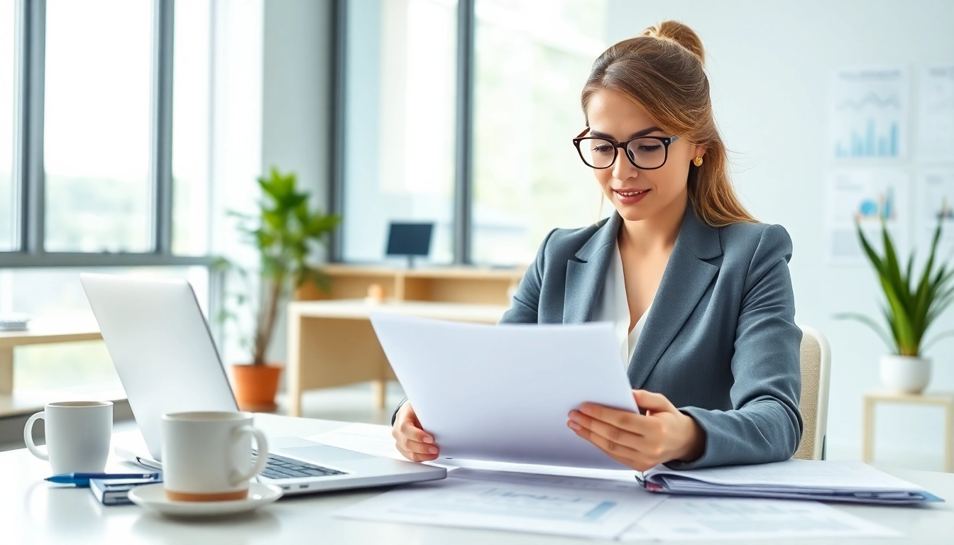 Successful plan to set up LLC in a modern office environment with documents and professionalism.