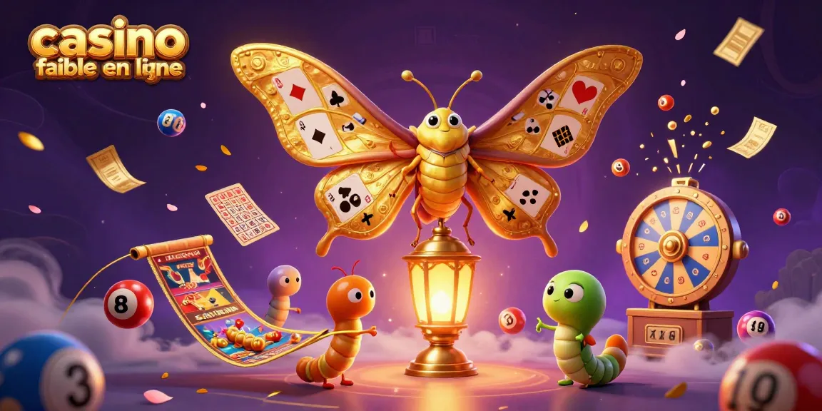 Profitez des jeux dans un casino fiable en ligne entouré de symboles de loterie et de prix éblouissants.