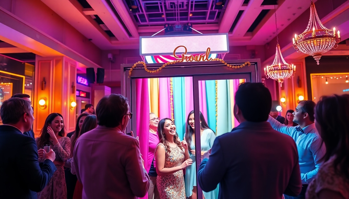 Capture fun moments at Photo Booth Rentals Las Vegas with vibrant props and a lively atmosphere.
