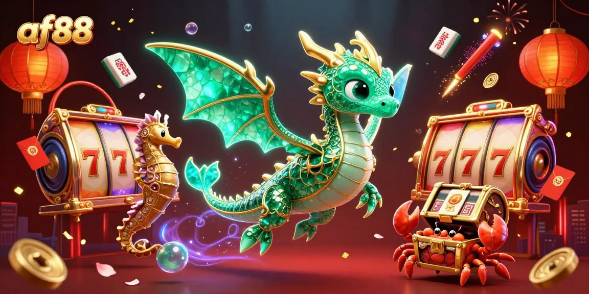 Spin and win with af88 in a vibrant, immersive 3D illustrated casino scene.