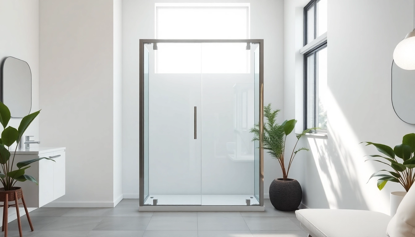 View a stylish semi-frameless shower screen that enhances modern bathroom aesthetics.