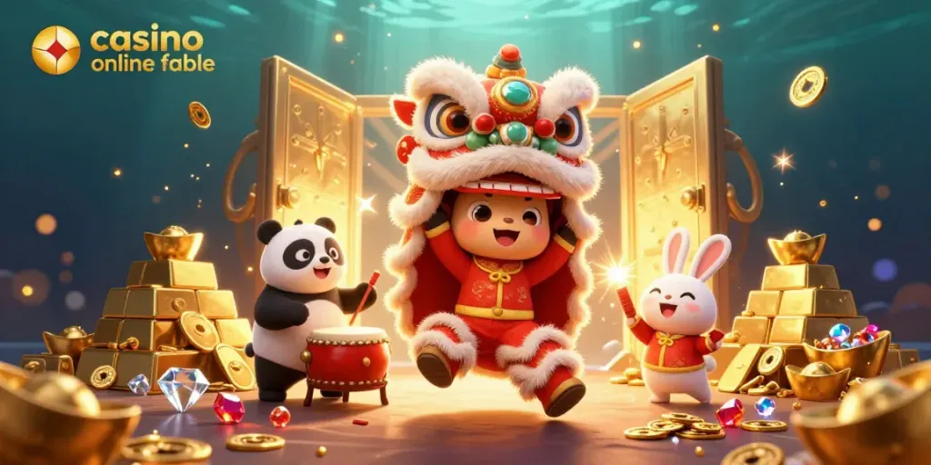 Ilumina tu juego en un casino online fiable con leones danzantes, tesoros y diversión.