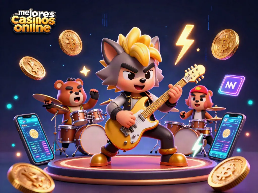 Juega en los mejores casinos online mientras disfrutas de una ilustración 3D vibrante.
