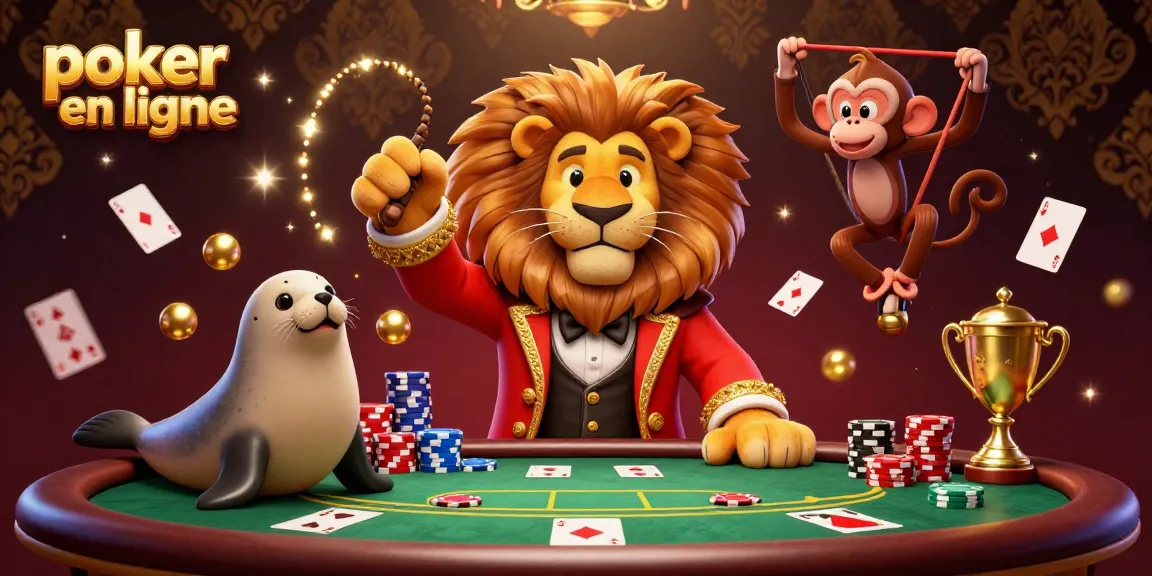 Jouez au poker en ligne avec des personnages captivants et des éléments de casino riches en détails.