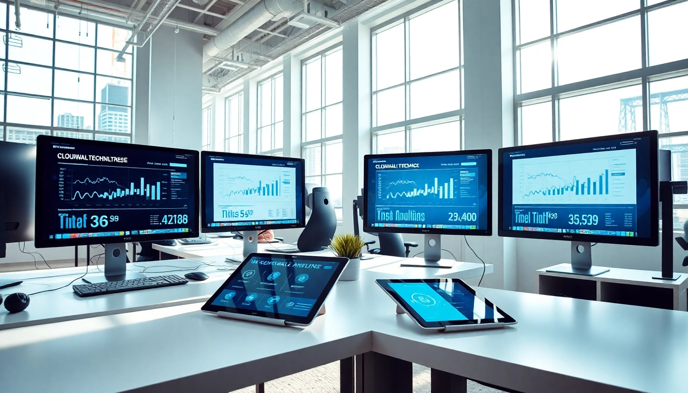 Showcasing CloudWalk Technology in a modern tech workspace emphasizing data analytics.