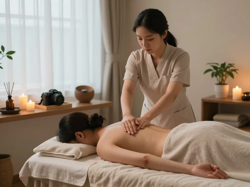 Swedish massage therapy at a wellness center, highlighting the serene atmosphere and relaxation techniques from https://www.makangs.com/region/국내/서울-/마사지-스웨디시.