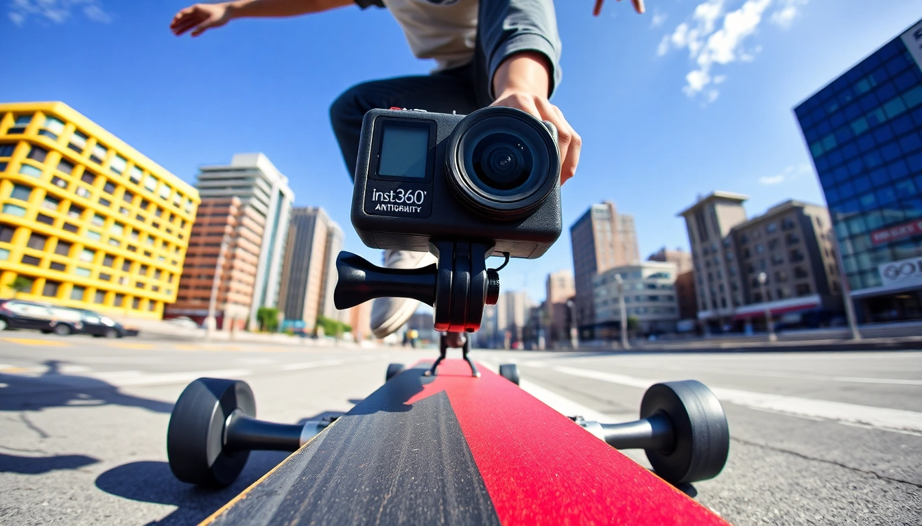 Experience the versatility of the insta360 antigravity a1 in action, showcasing dynamic photography in an urban setting.