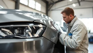 Gutachten Auto Düren: Der KFZ-Gutachter analysiert Schäden an einem Pkw in Düren.