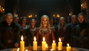 View the iconic Game of Thrones cast showcasing main characters like Jon Snow and Daenerys Targaryen.