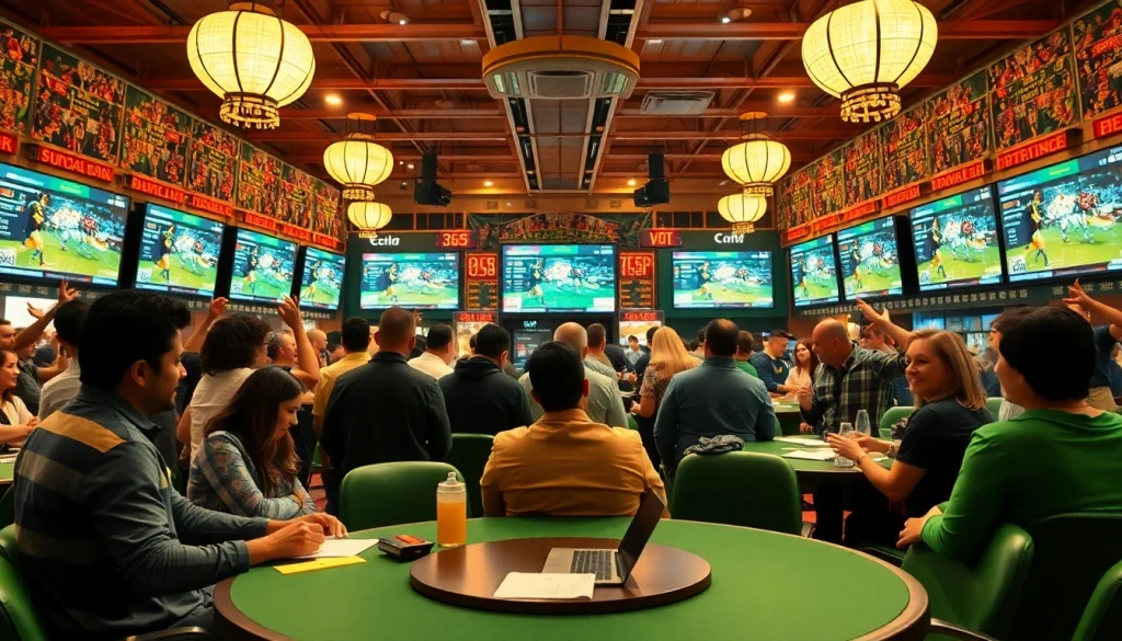 Experience the top best sports betting sites in Mexico with fans engaging in enthusiastic betting activities.