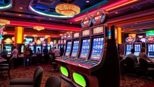 Tempati anak-anak bermain game luxury138 slot dengan suasana meriah di kasino berbintang.