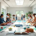 Promote Health and wellness through an engaging community activity setup with diverse participants.