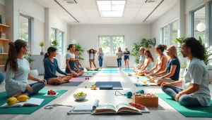 Promote Health and wellness through an engaging community activity setup with diverse participants.